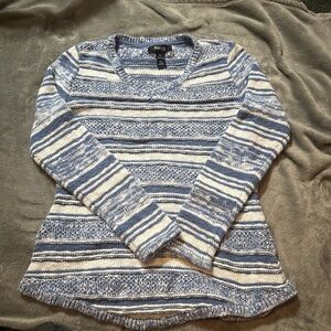 Blue and White Striped Sweater